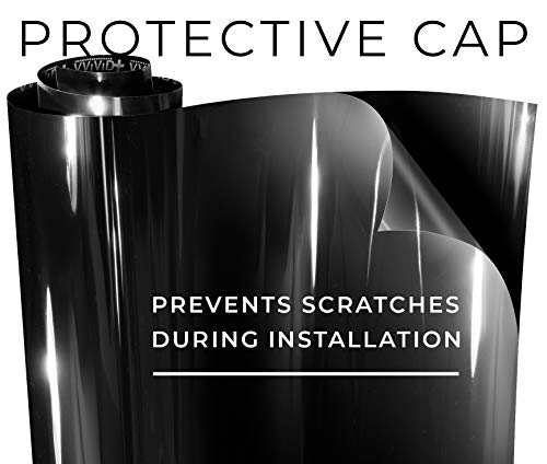 VViViD+ Ultra Gloss Premium Vinyl Car Wrap Film (25ft x 5ft, Gloss Piano Black) - color: Gloss Piano Black, size: 25ft X 5ft
