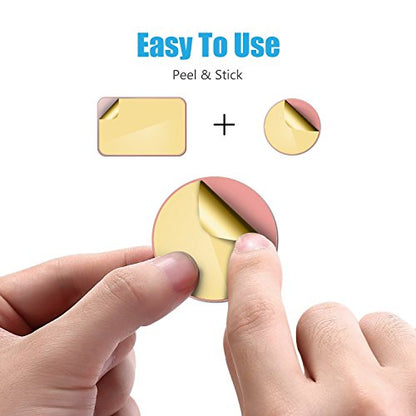 Mount Metal Plate with Adhesive for Magnetic Cradle-Less Mount - X4 Pack 2 Rectangle and 2 Round (Compatible with Magnetic mounts) (Rose Gold) - color: Rose Gold