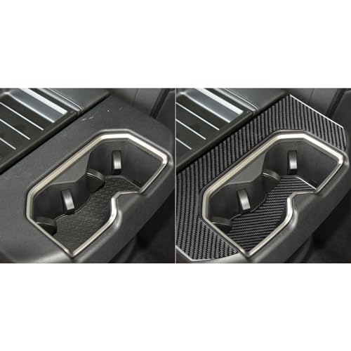 NVCNX Real Premium Carbon Fiber for Toyota Tundra 2022-2026 / Sequoia 2023-2026 2024 2025 Truck Pickup SUV Center Console Armrest Cup Holder Cover Interior Trim Accessories Overlay Sticker Decal 2PCs - color: Center Console Armrest Cup Holder Trim