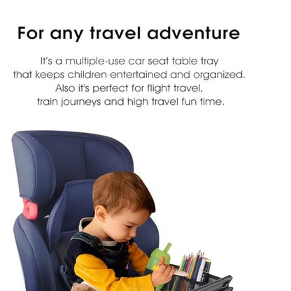 Kids Travel Tray for Car, Car Seat Tray, Grey