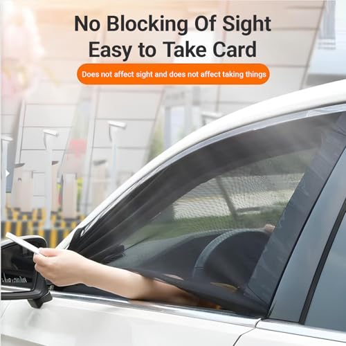 Car Window Sun Shade Cover, 4 PCS Breathable Mesh Car All Side Window Sunshade, Mosquito Net Curtain, Reduce Sun Rays, Sun Glare, Privacy Protection, Cover Full Window Suitable for Most Sedans - size: 4 Pcs #Sedan Style