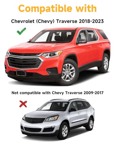 in-Channel Window Rain Guards Fit for Chevy Chevrolet Traverse 2018 2019 2020 2021 2022 2023, Extra Durable Window Visors Window Deflectors Vent Visors Vent Shades Car Accessories-4 pcs - size: Fit for 2018-2023 Chevy Traverse