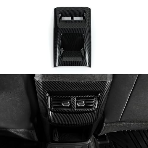 Car ABS Carbon Fiber Armrest AC Vent Rear Seat Air Outlet Panel Sticker Cover Interior Trim Decal for Chevrolet Colorado 2023 2024 2025 2026 Accessories - color: Rear Seat Air Outlet Decal