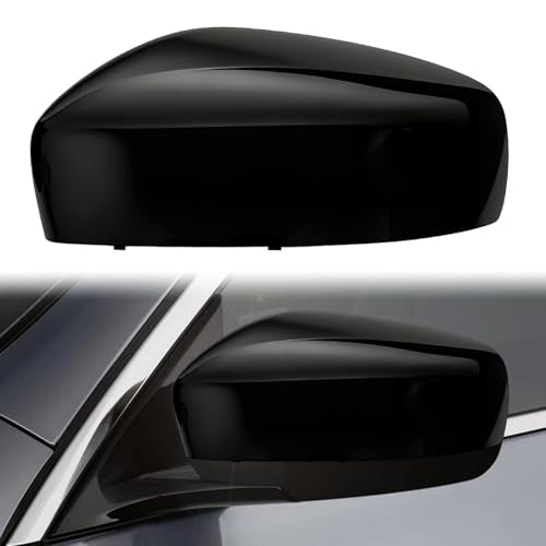 Black Left Driver Side Mirror Cover Caps Replacement for 2011-2012 Infiniti G25, 2008-2013 G37, 2015 Q40, 2014-2015 Q60 Sedan Coupe without Turn Signal, Directly Replace Style, Not Sticker Style - color: Black, size: Left