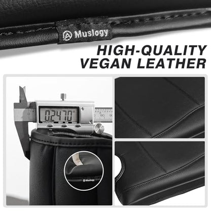 Muslogy Center Console Armrest Cover Fit for Ford F-150 F150 2015-2026 & F250 F350 F450 2017-2026 Accessories, Comfort Armrest Pad Console Lid Cushion Vegan Leather Regular Thick(Jump Seat ONLY) - size: 2) 15-25 |F150| Jump Seat, Regular