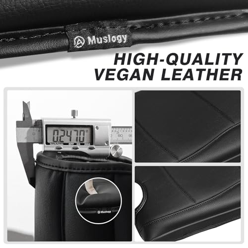 Muslogy Center Console Armrest Cover Fit for Ford F-150 F150 2015-2026 & F250 F350 F450 2017-2026 Accessories, Comfort Armrest Pad Console Lid Cushion Vegan Leather Regular Thick(Jump Seat ONLY) - size: 2) 15-25 |F150| Jump Seat, Regular