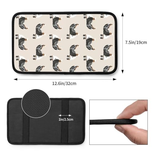 Australian Shepherd Auto Center Console Cover Universal Car Armrest Pad Waterproof Women Men Automotive Interior Accessories for Most Vehicle SUV - color: Australian Shepherd