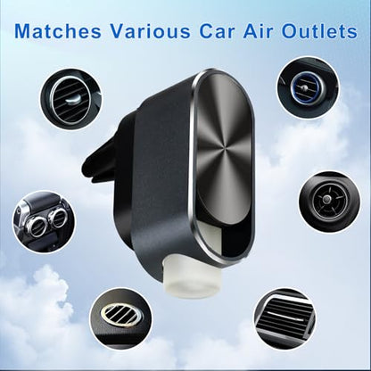 Smart Car Air Freshener Diffuser - 3 Adjustable Modes Automatic Car Diffuser for Essential Oils with 4PCS Essential Oil Refills Long-Lasting Scent - color: Space Gray