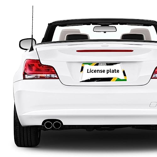 Jamaica License Plate Frame 2 Pack License Plate Holder Universal Aluminum License Plate Cover Car Accessories for Men Women - color: Jamaica