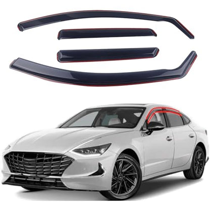 in-Channel Rain Guards 4-Piece Compatible with 2020-2025 Hyundai Sonata Window Visors Side Window Deflectors Vent Visor Shield Shade - size: 2020-2025 Hyundai Sonata
