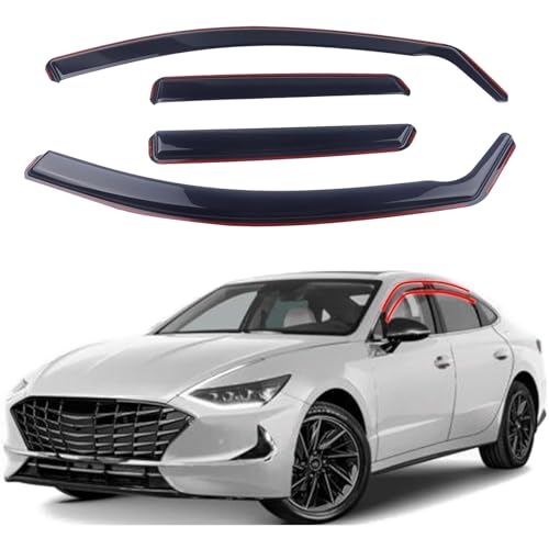 in-Channel Rain Guards 4-Piece Compatible with 2020-2025 Hyundai Sonata Window Visors Side Window Deflectors Vent Visor Shield Shade - size: 2020-2025 Hyundai Sonata