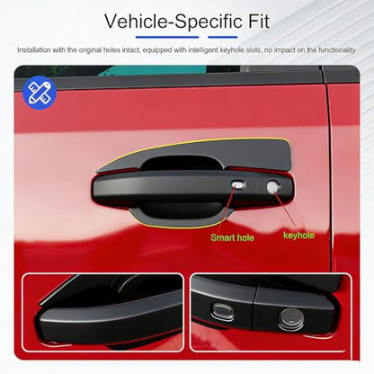 12 Pcs Exterior Door Handle Cover Front Rear Driver & Passenger Side and Door Bowl Compatible with 2019-2025 Chevy Silverado GMC Sierra 1500 20-25 2500 3500 (Matte Black) - color: Matte Black