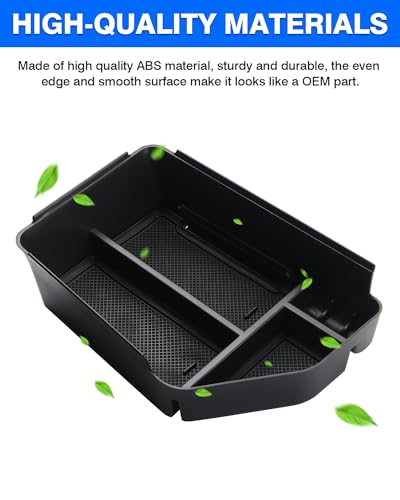 Autorder Center Console Organizer for 2022 2023 2024 2025 Kia EV6 Accessories Armrest Storage Box Secondary Insert Tray with Anti-slip Mat - size: 1PC Armrest Storage Box
