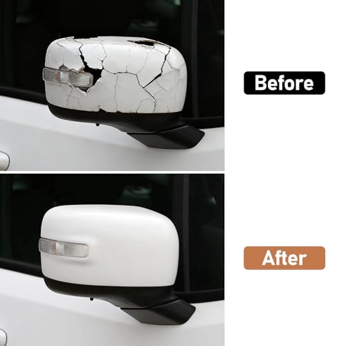 Moonlinks Compatible with Jeep Renegade Right Passenger Side Mirror Cover Replacement 2015 2016 2017 2018 2019,White Right Side Clip-on Mirror Cap With Turn Signal Light Replaces for 5UW61TZZAA - color: Right White