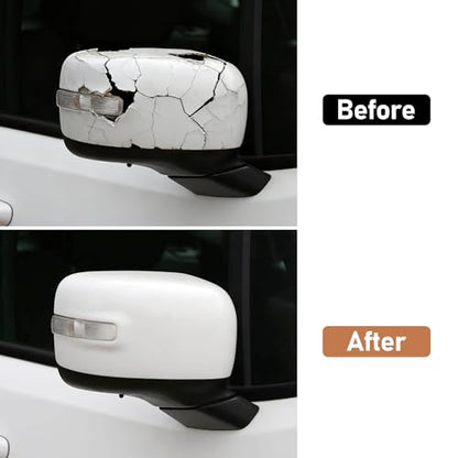 Moonlinks Compatible with Jeep Renegade Right Passenger Side Mirror Cover Replacement 2015 2016 2017 2018 2019,White Right Side Clip-on Mirror Cap With Turn Signal Light Replaces for 5UW61TZZAA - color: Right White