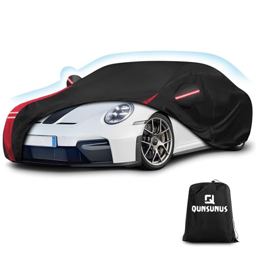 QUNSUNUS Car Cover for Porsche 911 2015-2025 and Mitsubishi Eclipse 1990-2012, Outdoor Waterproof Car Cover with Cotton Lining, All Weather Cover with Straps and Zipper - color: for Porsche 911/Mitsubishi Eclipse