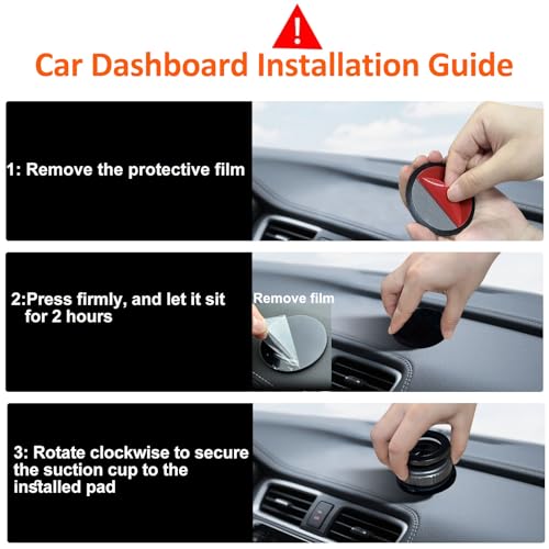 Phone Holders for Your Car, [80+LBS Strongest Suction & 2800gf Magnetic] 360° Adjustable Foldable Vacuum Magnetic Suction Car Cell Phone Holder Mount Compatible for MagSafe iPhone Car