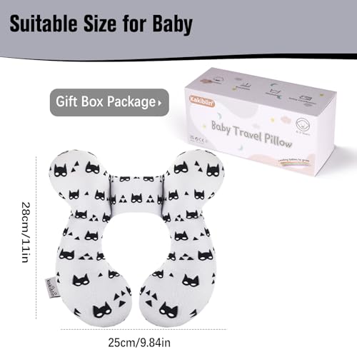 KAKIBLIN Baby Travel Pillow for Head and Neck, Upgraded Baby Support Pillow, Baby Neck Pillows for Car Seat,Pushchair,Travel, Grey - color: Grey