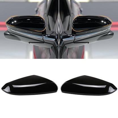 Moonlinks Compatible with 2016-2021 Honda Civic Side Mirror Cover Replacement,Glossy Black LH & RH Side Door Rearview Mirror Cap Trim for 10th Gen Civic,2019-2022 Insight,(1 Pair) - size: 10th-Pair Black