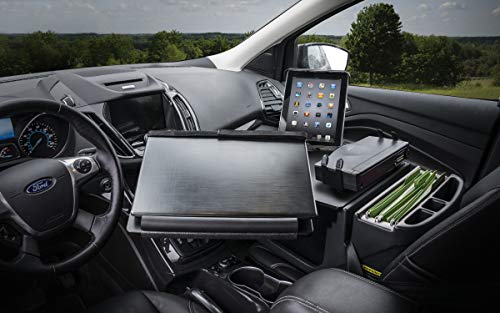 AutoExec Reach Car Desk for Your Vehicle Workstation and Mobile Office, Front Seat, Black with 400 watt Power Inverter, Printer Stand and Tablet Mount - color: Black, style: 400 watt Power Inverter, Printer Stand and Tablet Mount