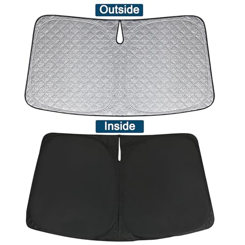 6 Layers Custom Fit Windshield Sun Shade for 2016-2021 Honda Civic, Foldable Car Sunshade with Storage Bag, Heat Reflective & UV Protection - size: 2016-2021 Honda Civic