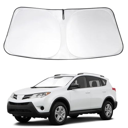 Windshield Sun Shade Custom Fit 2013 2014 2015 2016 2017 2018 Toyota RAV4 Accessories Front Window Sun Blocker Sunshade Protect Car from Sun Rays & Heat Damage - size: For Toyota RAV4 2013-2018