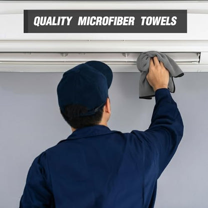 Tallew 40 Pcs Microfiber Towels:16"x16" Microfiber Drying Towels Bulk Micro Fiber Car Cleaning Cloth for Cars Drying Washing Polishing Office Windows Cleaning Household Supplies (Gray) - color: Gray