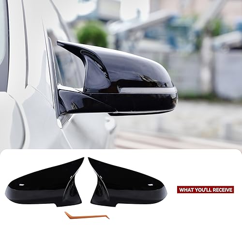 Mirror Caps for F10 - Durable Quality Glossy Black, Mirror Covers Compatible with F10 F11 F18 2014-2018 - Upgrade Your Ride Now - size: Glossy Black