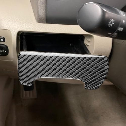 Driver's Side Center Dash Storage Slot Trim Cover Carbon Fiber Sticker Compatible with Toyota Camry 2007 2008 2009 2010 2011 Carbon Fiber Interior Accessories - color: Black 22