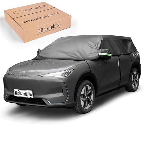 UV Resistant Winter Windshield Cover with Reflective Straps – Breathable Hail Cover - Windproof & Dustproof | 6-Layers Waterproof Sedan Car Cover for All Weathers for Sedan & Trucks