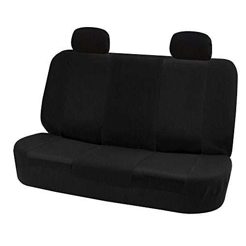 FH Group 3D Air Mesh Car Seat Covers Rear Bench Set – Universal Fit Bench Seat Protector, Washable Automotive Seat Cover for SUV, Sedan, Truck, Car Accessories, Black - color: Black, size: Rear Set