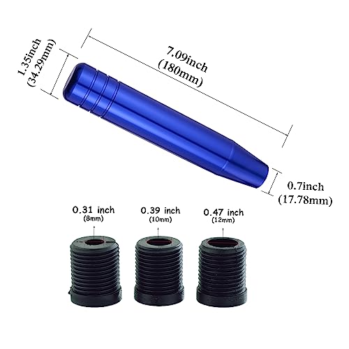 Abfer Tall Shift Knob Car Long Shifting Head Replace Weighted Gear Stick Shifter Knob Extension Fit Most Manual Automatic Transmission Vehicle, Blue - color: Blue