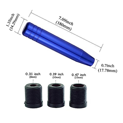 Abfer Tall Shift Knob Car Long Shifting Head Replace Weighted Gear Stick Shifter Knob Extension Fit Most Manual Automatic Transmission Vehicle, Blue - color: Blue