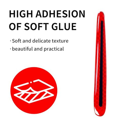 1 Pack 8 Pcs Car Door Handle Protector Reflective Stickers Universal Auto Door Handle Paint Guard Cover, Self-Adhesive Fits Fou Most Vehicle (Red) - color: Red