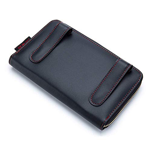 Car Tissue Holder, Sun Visor Tissue Holder, Car Visor Napkin Holder, PU Leather Backseat Tissue Case Holder for Car Vehicle with Zipper (Black) - color: Black