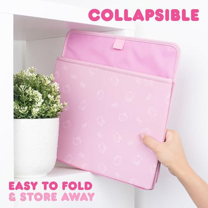 Sanrio Hello Kitty Car Trunk Organizer and Storage Bin - Collapsible Simple Compartment Convenient Heavy Duty, Fold Up for Easy Storage Box, Automotive Seat Cargo Groceries Tools - 12.5L x 12.5W x 9H - style: Organizer Hello Kitty