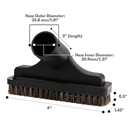 MaximalPower Replacement 32mm (1 1/4 inch) Vacuum Attachments Car Cleaning Dusty Brush Flexible Crevice Nozzle for Shop Vac Attachments 1.25”