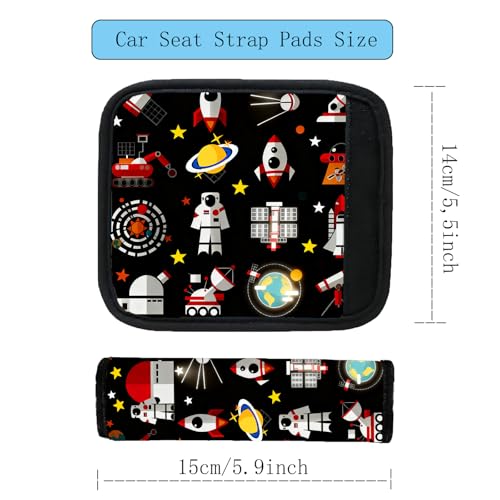 Kid's Seat Belt Cover Pad,Soft Shoulder Seatbelt Covers for Kid,Cute Toddler Seat Cushion (Astronaut) - color: Astronaut