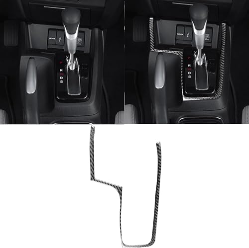 Real Carbon Fiber Center Console Gear Shift Surround Frame Interior Trim Sticker Cover Compatible with Honda Civic 9 Coupe/Sedan 2013 2014 2015 Accessories Black - color: Center Console Gear Shift Surround Frane