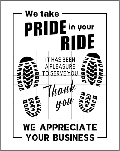 50Pcs Paper Floor Mats for Cars, Disposable White Automotive Floor Mats Kraft Paper, Waterproof Car Foot Pads Protective Papers, Thank You Mats for Car Detailing, Auto Dealership (20" x 16") - color: white 50pcs