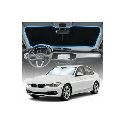 for BMW 3 Series 2013-2018 Sun Shade Windshield Cover - Custom Fit 3 Series Accessories 2013-2018 Sunshade Foldable UV Protection & Heat Shield Sun Visor Accessories - size: For BMW 3Series 2013-2018