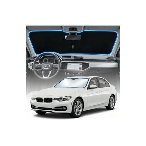 for BMW 3 Series 2013-2018 Sun Shade Windshield Cover - Custom Fit 3 Series Accessories 2013-2018 Sunshade Foldable UV Protection & Heat Shield Sun Visor Accessories - size: For BMW 3Series 2013-2018
