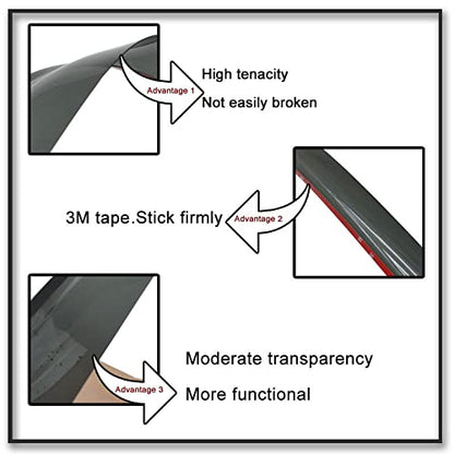 Wind Deflector Compatible with 1999-2004 Jeep Grand Cherokee WJ Sun/Rain Guard Smoke Window Visor 4pcs 94650 - size: For 1999-2004 Grand Cherokee WJ