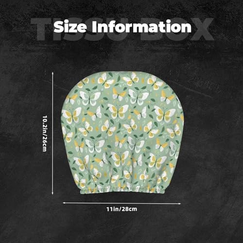 Car Seat Headrest Cover Butterfly Butterflies 2 PCS Stretch Breathable Car Headrest Protector Universal Soft Head Rest Cushion Case for Most Cars, Vans, Trucks - color: Green Butterfly