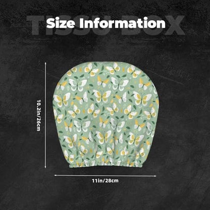 Car Seat Headrest Cover Butterfly Butterflies 2 PCS Stretch Breathable Car Headrest Protector Universal Soft Head Rest Cushion Case for Most Cars, Vans, Trucks - color: Green Butterfly