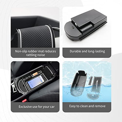 CDEFG Center Console Accessory Organizer Compatible with 2018 2019 2020 2021 2022 CHR C-HR, ABS Material Armrest Box Insert Tray (White) - color: 1Pcs White for CHR 2018-2023