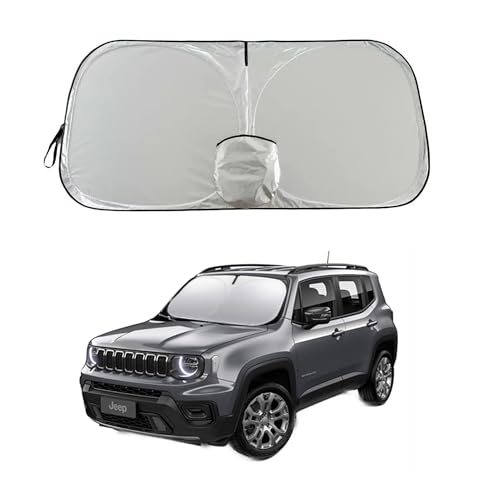 Jeep Patriot Renegade Windshield Sun Shade, Custom Fit Foldable Front Window Sunshade Visor, UV and Heat Block Interior Protector, Fits 2007–2025 Patriot and 2015–2025 Renegade - size: Jeep Patriot Renegade