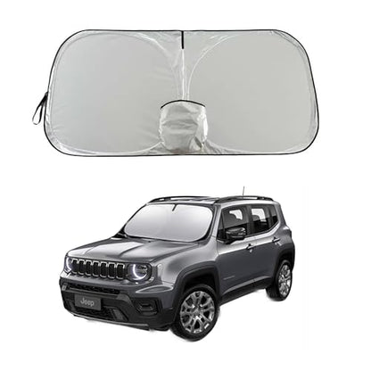Jeep Patriot Renegade Windshield Sun Shade, Custom Fit Foldable Front Window Sunshade Visor, UV and Heat Block Interior Protector, Fits 2007–2025 Patriot and 2015–2025 Renegade - size: Jeep Patriot Renegade