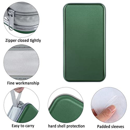 CD Case, Siveit DVD Case Holder 96 Capacity Hard Plastic CD DVD Disc Cases Storage Binder Wallet for Car Home Office Travel (Dark Green) - color: Dark Green
