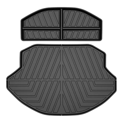 Powerty Front Trunk Mat for Ford F150 Lightning 2022-2025 Accessories Front Trunk Liner All Weather Mats Upper and Lower Trunk Storage Liner Cargo Mat 2 PCS - size: Front Cargo Mat｜For｜22-25｜Ford F150 Lightning